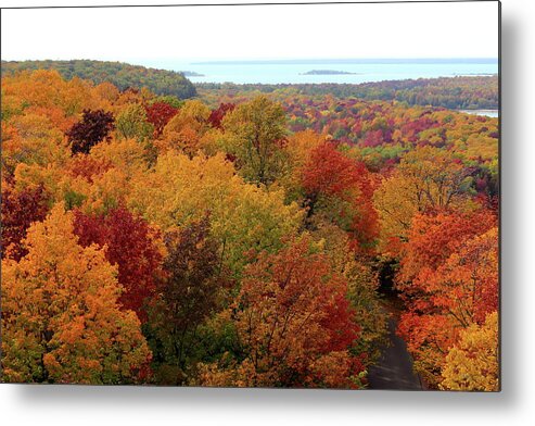 Tranquility Metal Print featuring the photograph Fall Scene, Potawatomi State Park, Wi by Christopher J Franklin Photography