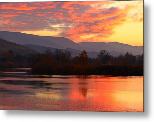 Fall Metal Print featuring the photograph Fall sunset by Lynn Hopwood