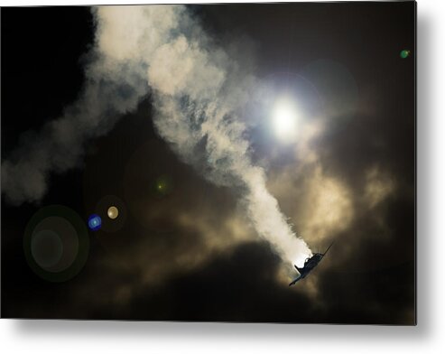 Pilatus Pc7 Metal Print featuring the photograph Falling Smoke by Paul Job