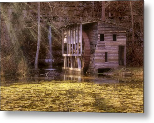 Falling Spring Mill Metal Print featuring the photograph Falling Spring Mill - Missouri - Mark Twain National Forest by Jason Politte