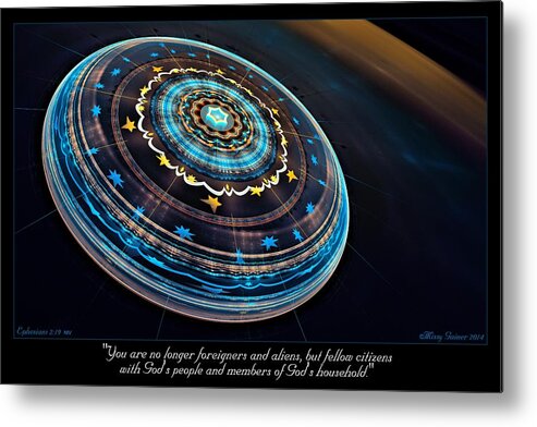 Fractal Metal Print featuring the digital art Fellow Citizens by Missy Gainer