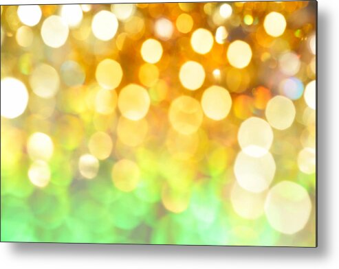 Abstract Metal Print featuring the photograph Fields of Gold by Dazzle Zazz