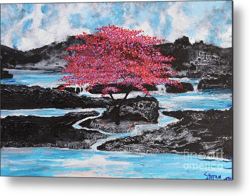 Lake Metal Print featuring the painting Finding Beauty In Solitude by Stefan Duncan