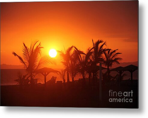 Panama Metal Print featuring the photograph Fire Ball Sunset by Bob Hislop