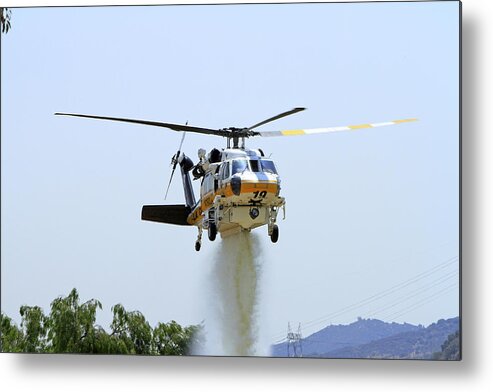 Aviation Metal Print featuring the photograph Fire Hawk Water Drop by Shoal Hollingsworth