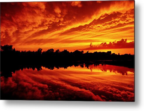 Sunset Metal Print featuring the photograph Fire in the Sky by Jason Politte
