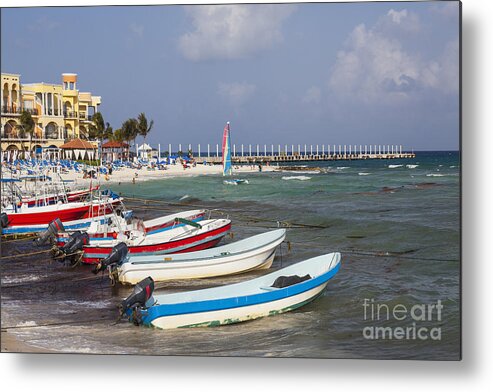 Mexico Metal Print featuring the photograph Fishing Boats by Bryan Mullennix