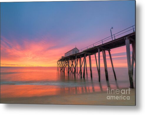 Fishing Pier Sunrise Metal Print featuring the photograph Fishing Pier Sunrise by Michael Ver Sprill