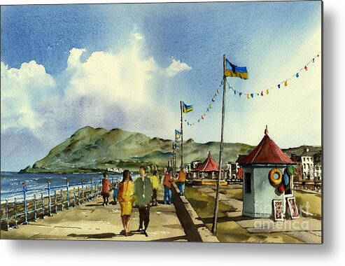 Valbyrne Metal Print featuring the painting As I walk along the promenade with an independant air ....... by Val Byrne