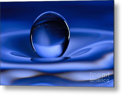 Water Drop Metal Print featuring the photograph Floating Water Drop by Anthony Sacco