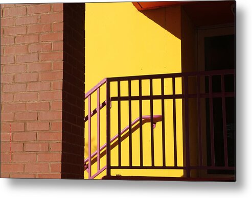 Ross Lewis Metal Print featuring the photograph ShadowRails at Golden Hour by Ross Lewis