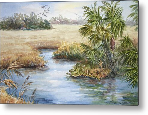 Florida Metal Print featuring the painting Florida Wilderness III by Roxanne Tobaison
