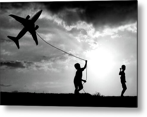 Balloon Metal Print featuring the photograph Fly My Plane by 