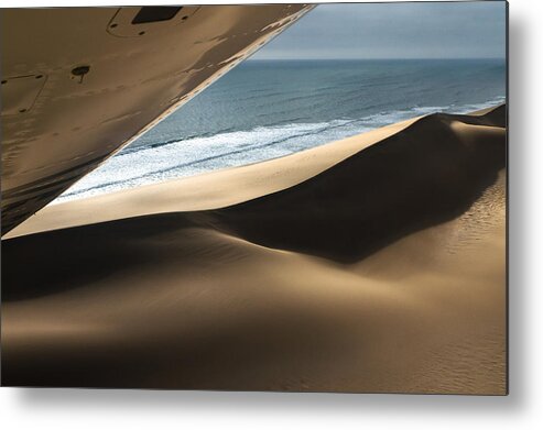 Namib Metal Print featuring the photograph Fly over the Namib by Juergen Klust