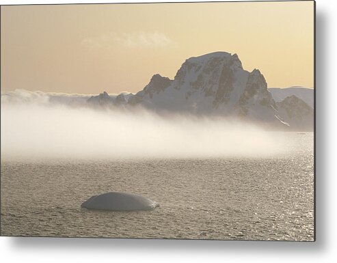 Feb0514 Metal Print featuring the photograph Fog Bank And Icy Mountains Gerlache by Tui De Roy