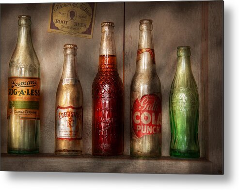 Soda Metal Print featuring the photograph Food - Beverage - Favorite soda by Mike Savad