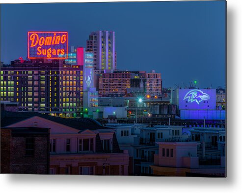 Baltimore Metal Print featuring the photograph Football Logos by Dennis Dame