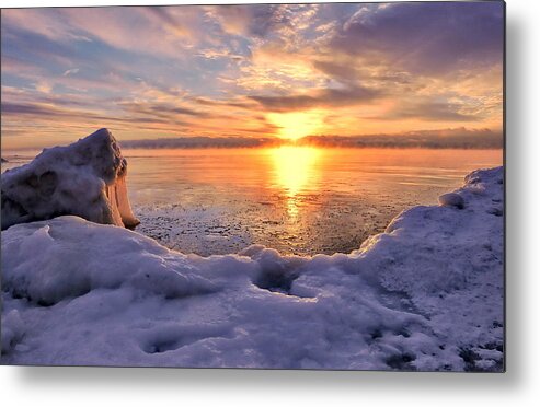 Winter Sunrise Metal Print featuring the photograph For A Promise by AZ Imaging