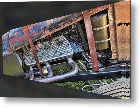Ford Metal Print featuring the photograph Ford Flat Head V8 by Ron Roberts