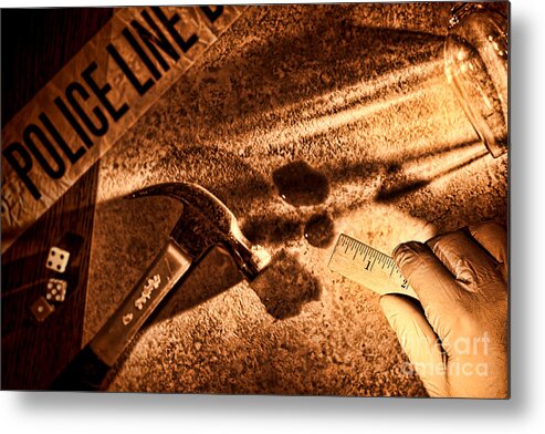 Forensic Metal Print featuring the photograph Forensic by Olivier Le Queinec