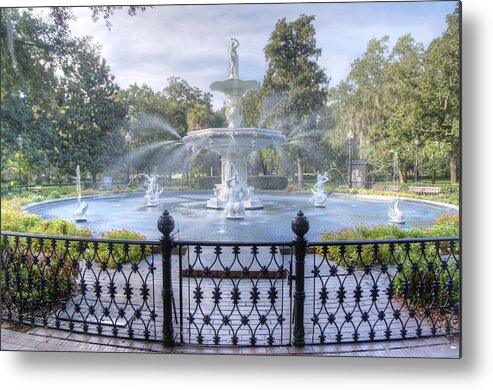 Fountain Metal Print featuring the photograph Forsyth Park Fountain by Bradford Martin
