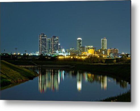 Fort Worth Texas Metal Print featuring the photograph Fort Worth Reflection by Jonathan Davison