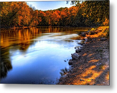 Fox River Metal Print featuring the photograph Fox River Fall Colors I by Roger Passman