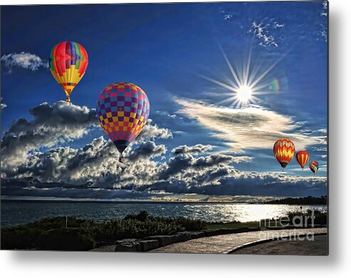 Hot Air Balloons Metal Print featuring the photograph Free As a Bird by Andrea Kollo