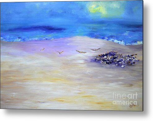 Beach Metal Print featuring the painting Freedom by Claire Bull