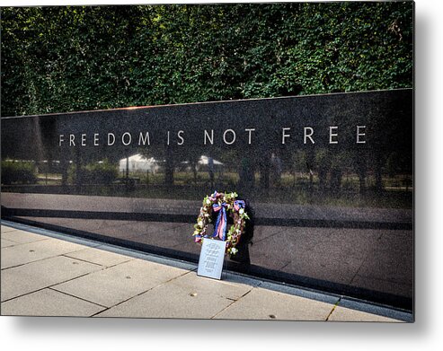 Soldiers Metal Print featuring the photograph Freedom is Not Free by Sennie Pierson