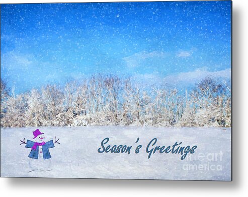 Frosty Metal Print featuring the photograph Frosty Season's Greetings by Darren Fisher