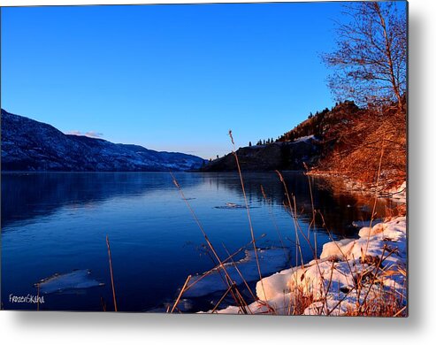 Skaha Lake Metal Print featuring the photograph FrozenSkaha 002 by Guy Hoffman