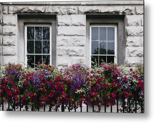 Flower Basket Metal Print featuring the photograph Galway Flower Baskets by Laura Tucker
