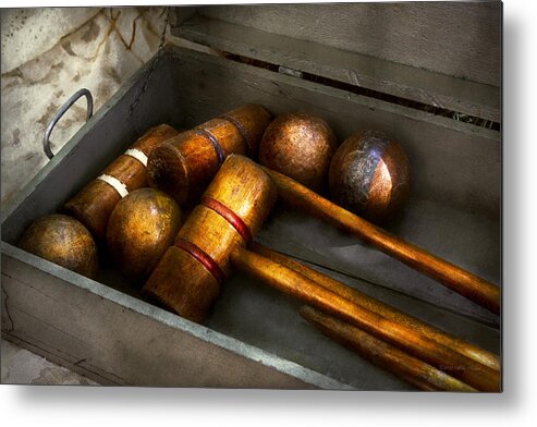 Croquet Metal Print featuring the photograph Game - Everyone loves to play Croquet  by Mike Savad