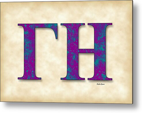 Gamma Eta Metal Print featuring the digital art Gamma Eta - Parchment by Stephen Younts