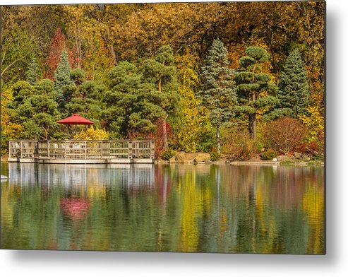 Japanese Gardens Metal Print featuring the photograph Garden of Reflection by Sebastian Musial