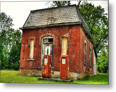 Rural Metal Print featuring the photograph Gas at 41 cents a gallon by John Nielsen