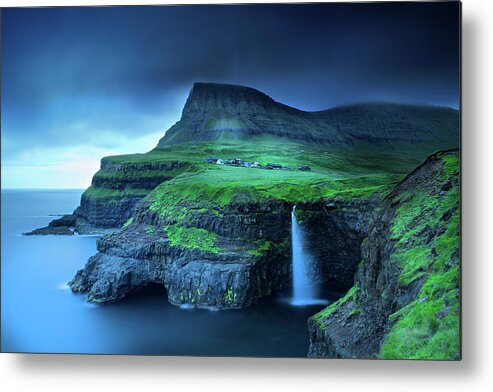 Landscape Metal Print featuring the photograph Gasadalur by Trevor Cole