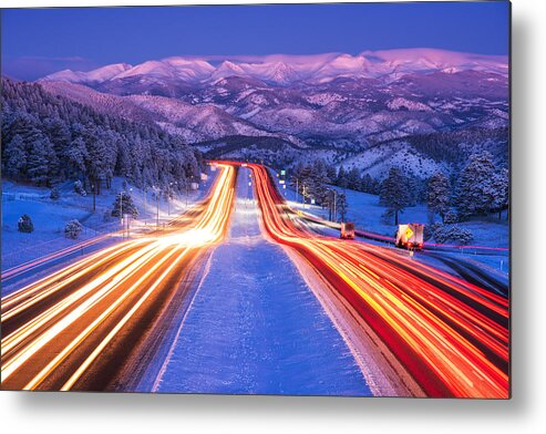 Snow Metal Print featuring the photograph Gateway to the Rockies by Darren White