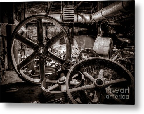 Steampunk Metal Print featuring the photograph Gear Works by Brenda Giasson