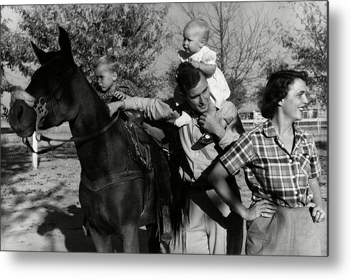 Children Metal Print featuring the photograph George H. W. Bush With His Wife by Frances Mclaughlin-Gill