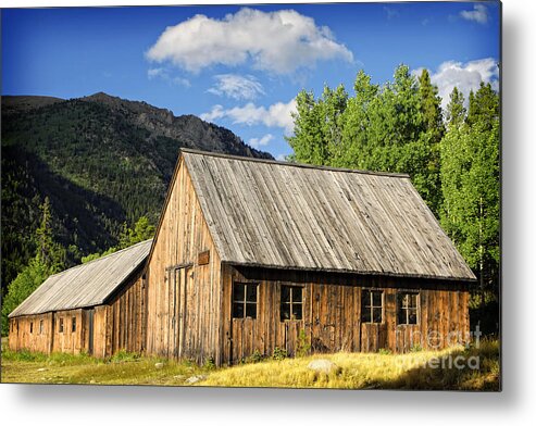 Ghost Town Metal Print featuring the photograph Ghost Town Barn and Stable by Lincoln Rogers