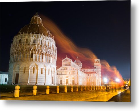 Piazza Del Duomo Metal Print featuring the photograph Ghosts of Piazza del Duomo by Andrew Lalchan
