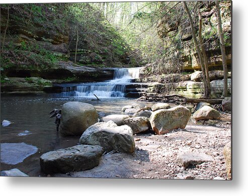 Matthiessen State Park Metal Print featuring the photograph Giant's Bathtub by Janice Adomeit