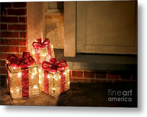 Christmas Metal Print featuring the photograph Gift of Lights by Olivier Le Queinec