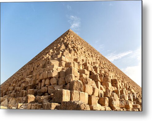 Africa Metal Print featuring the photograph Giza pyramid detail by Jane Rix