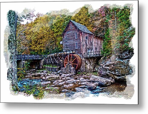 Glade Creek Unique Image Metal Print featuring the photograph Glade Creek Grist Mill by Randall Branham