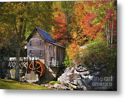 Mill Metal Print featuring the photograph Glade Creek Mill by T Lowry Wilson
