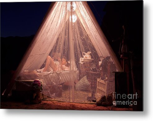 Pin-up Girl Metal Print featuring the photograph Glamping by MAD Art and Circus