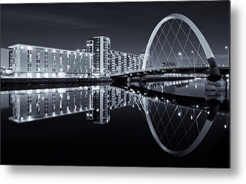Glasgow Metal Print featuring the photograph Glasgow in Black and White by Stephen Taylor